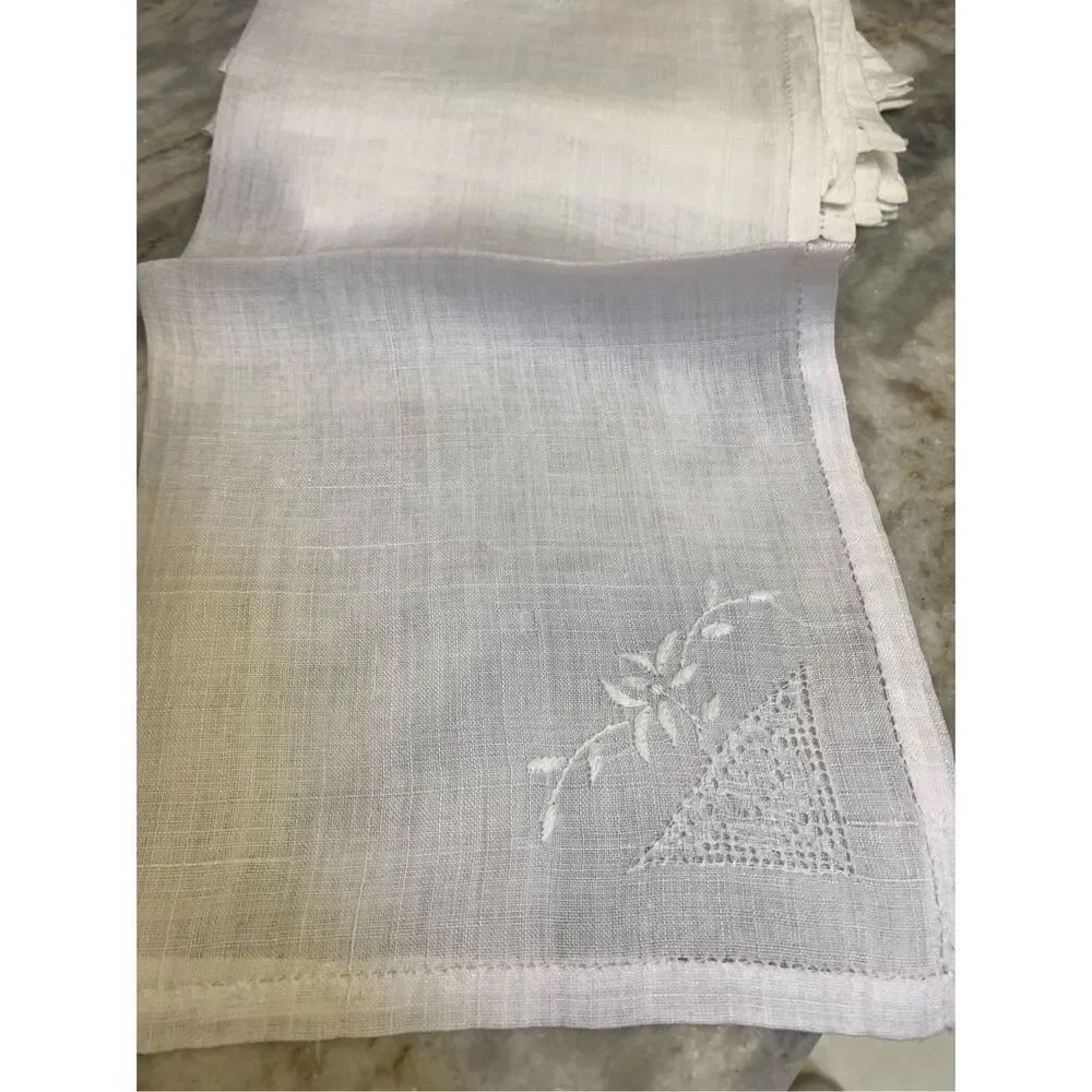 White Antique Napkins #handmade